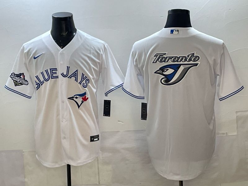 Men 2025 Toronto Blue Jays Blank White Game Nike MLB Jersey style 07